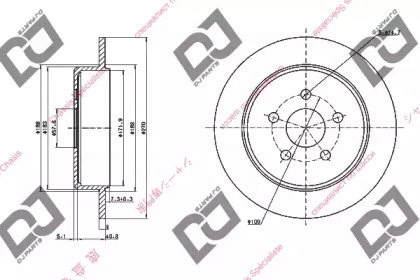 Тормозной диск DJ PARTS BD1648